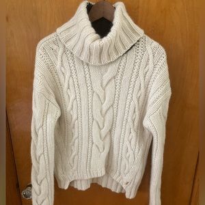 Juicy Couture chunky cable knit sweater wool alpaca size S